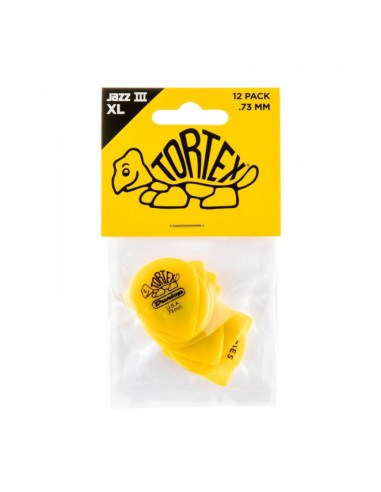 Bolsa 12 Púas Dunlop 498P-073 Tortex Jazz III Xl 0.73mm
