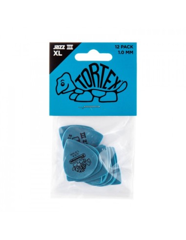 Bolsa 12 Púas Dunlop 498P-100 Tortex Jazz III Xl 1.00mm
