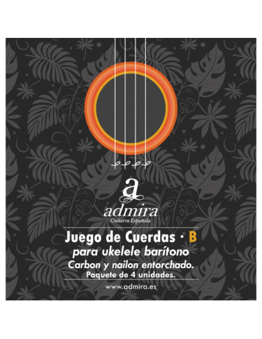 JUEGO DE CUERDAS ADMIRA PARA UKELELE BARÍTONO CA500UKCB CARBON