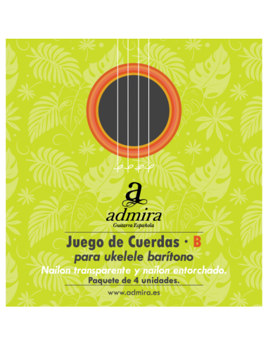 JUEGO DE CUERDAS ADMIRA PARA UKELELE BARITONO NAILON CA500UKB