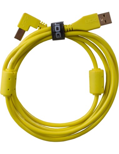 U95004YL - ULTIMATE AUDIO CABLE USB 2.0 A-B YELLOW ANGLED 1M