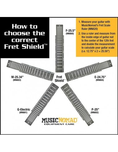 MN803 - FRETBOARD PROTECTOR MUSICNOMAD PARA TRASTES ESCALA M-25.34"