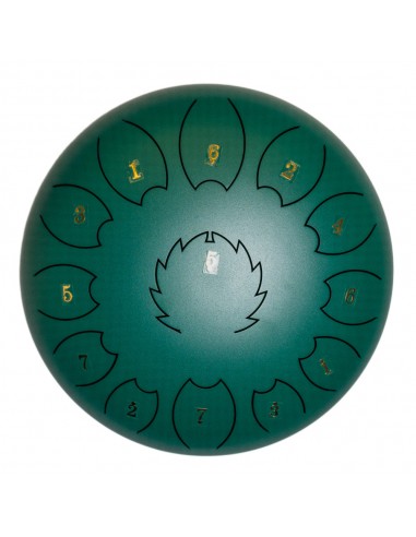 Steel Tongue Drum F-Zone STD611N Verde Oscuro (6" 11 notas)