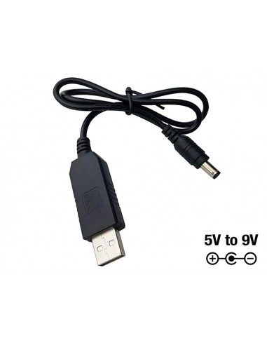 CONVERTIDOR DE ALIMENTACIÓN USB 5V a 9V (-) PARA PEDALES